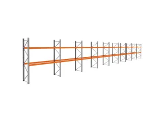 palletstelling,basis+8xaanbouw,HxBxD 3360x25300x1100mm,vakl. 3000kg - 1