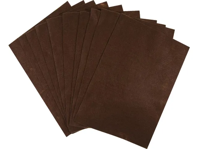 viltpapier A4, pak van 10 vellen, bruin