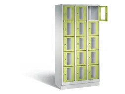 Lockerkast 1800x900x500mm 3x5 vakken Cilinderslot, Sokkel, RDS1108060