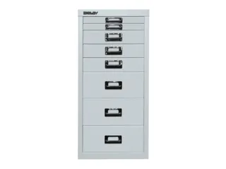 kantoor-ladekast HxBxD 590x279x380mm 8 laden romp lichtgrijs staal - 3