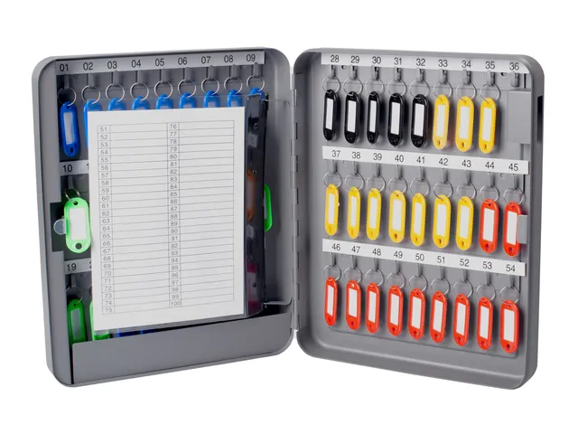 Sleutelkast metaal Pavo basic met cijferslot 54 haken 30x24x8cm grijs
