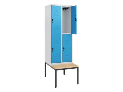 Dubbeldekse dekenkist,HxBxD 1950x600x815mm,2x2vak.,vak B 300mm