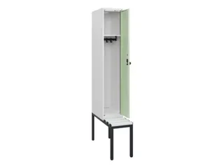 locker met bank,HxBxD 1950x300x815mm,1vak,vak B 300mm,draaigrendel - 1