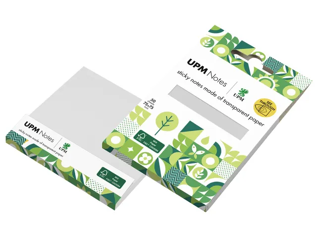 Sticky notes UPM transparant 75x75mm pad 50 vel