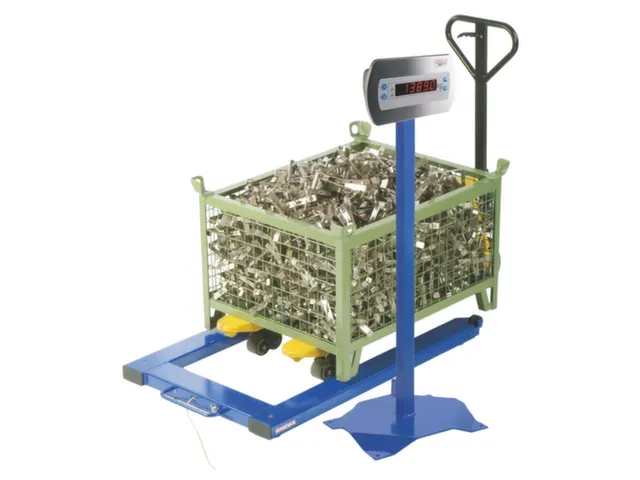 palletweegschaal,platform BxD 1250x840mm,staal,weegbereik 4-1500kg