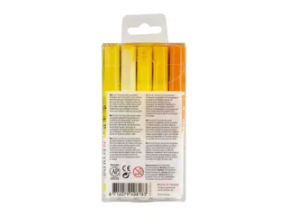 Brushpen Talens Ecoline set-geel blister à 5 stuks assorti - 9