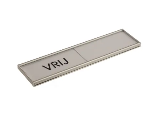 Design Schuifbord Aluminium Vrij Bezet Wit 100x25mm