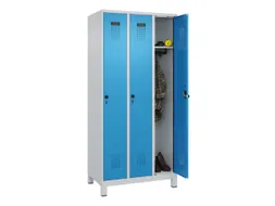 locker,HxBxD 1950x900x500mm,3vak,vak B 300mm,draaigrendel,voeten