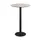 statafel,HxØ 730x700mm,rond,schotelvoet van staal,blad HPL Moonstone