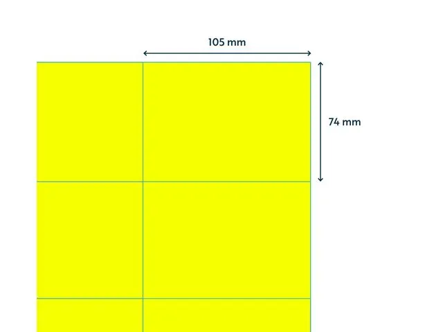 Gekleurde Etiketten 105x74mm Fluor Geel 42220