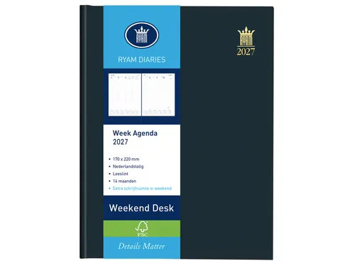 Agenda 2027 Ryam Weekplan Weekend Desk Lazio 7dagen/2pagina's assorti