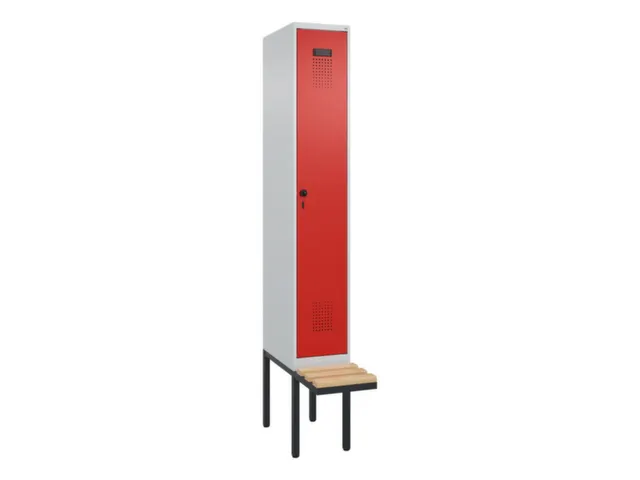 locker met bank,voor scheiding van kleding,HxBxD 2120x300x815mm,1vak