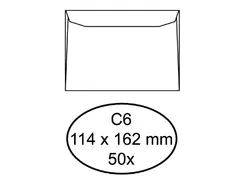 Envelop Quantore Bank C6 114x162mm 80gr wit Gegomd