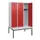 locker met bank,HxBxD 1950x1200x815mm,3vak,vak B 400mm,cilinderslot