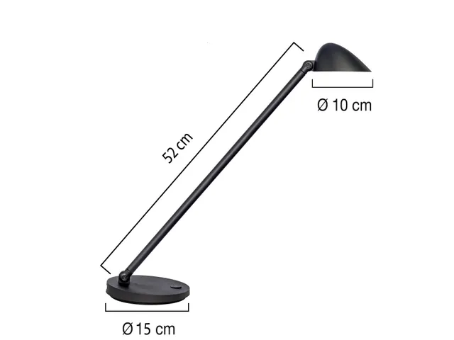 Lamp Jack Unilux Led Zwart Dimbaar USB-poort