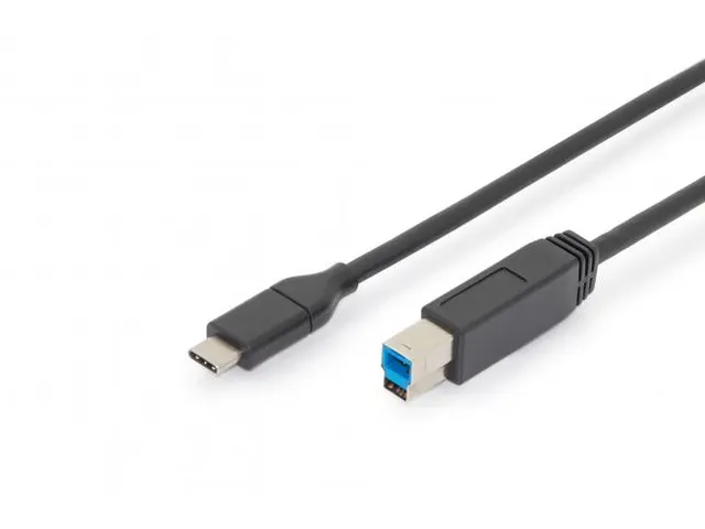 USB Type-C verbindingskabel, type C naar B 1,8m 3A 5 GB 3.0-versie zwa