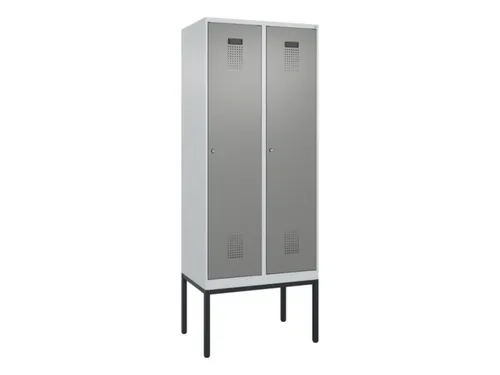 locker,HxBxD 2120x800x500mm,2vak,vak B 400mm,cil.-slot,voetonderstel