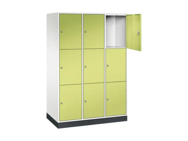 grootvolume-lockersysteem,HxBxD 1950x1220x600mm,3x3vakken,cil.-slot