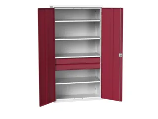 universele kast,HxBxD 2000x1050x550mm,4xStalen bodem,2lade(n) - 1