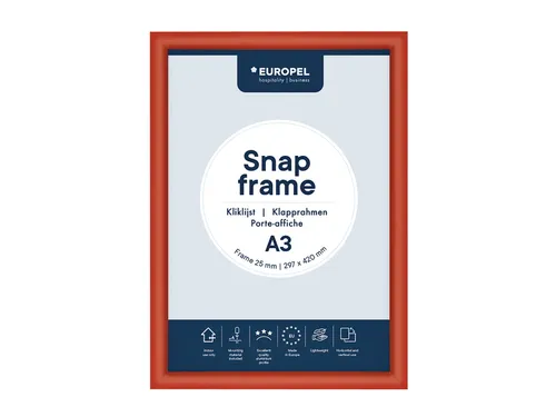 Kliklijst Europel A3 25mm rood