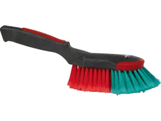 Handborstel Vikan ergo met rubber stootrand 32cm Zachte splitvezel - 1