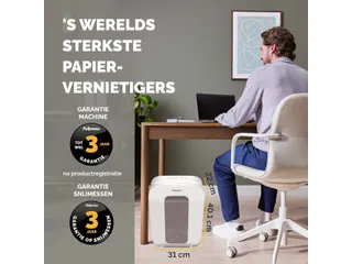 Papiervernietiger Fellowes LX50 4x37mm wit - 13