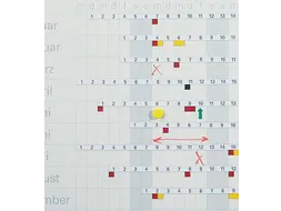 Cijferstrips Jaarplanner, set van 12 stuks