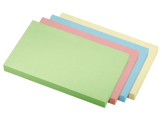 Sticky notes UPM recycled 125x75mm pastel assorti blok 100 vel, doos 4