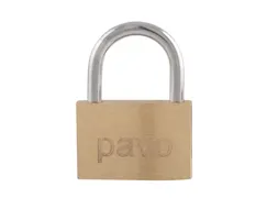 Hangslot Pavo Messing 40mm met 3 sleutels