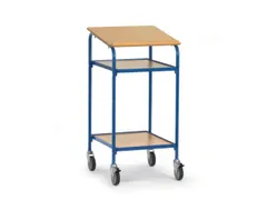 Mobiele Lessenaar 100kg Hxbxd 1100/1195x600x500mm 2 Houten Legborden