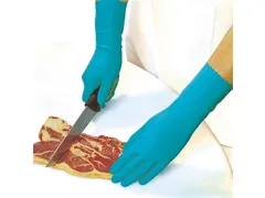 Rubberen Werkhandschoen Blauw 30cm Superior SilverS Maat XL