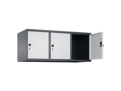 opzetkast,v. locker,3vak.,vak B 400mm,HxBxD 500x1200x500mm