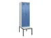 armoire vestiaire avec banc noir et blanc,HxlxP 2120x600x815mm