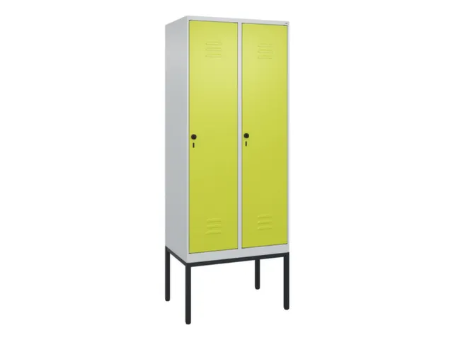 locker,HxBxD 2120x800x500mm,2vak,vak B 400mm,draaigrendel
