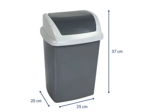 MAUL Afvalemmer MAULswing 10 Liter Grijs