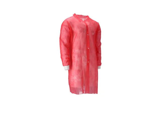 Cmt Pp Non Woven Bezoekersjas Met Drukknopen Rood Maat XXXL 100 Stuks
