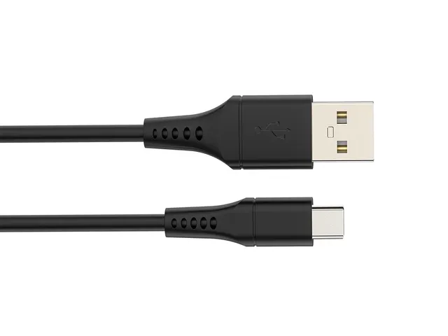 USB-Kabel - USB 2.0 A Naar C 60W, Vernikkeld, TPE-Kabel - 1Meter