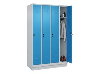 locker,HxBxD 1950x1200x500mm,4vak,vak B 300mm,draaigrendel,sokkel - 3