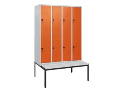 Dubbeldekse dekenkist,HxBxD 1950x1200x815mm,4x2vak.,vak B 300mm