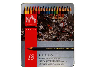 Kleurpotloden Caran d'Ache Pablo assorti blik à 18stuks - 2