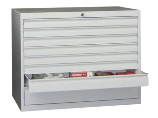 ladekast HxBxD 800x715x600mm 8laden slot RAL7035 front RAL5012 - 1