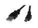 Câble Mini USB 1 m A vers Mini B coudé 90° vers le haut