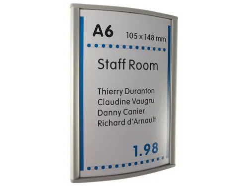 Menoor Deurbord Premium Gebogen A6