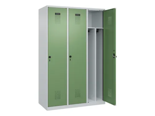 locker voor scheiding van kleding,HxBxD 1850x1200x500mm,3vak