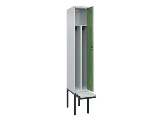 locker met bank,voor scheiding van kleding,HxBxD 2120x300x815mm,1vak - 1
