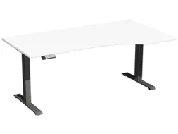 In hoogte verstelbaar bureau in vrije vorm,HxBxD 630-1280x1800x1000mm