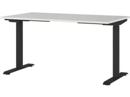 Elektrisch ihv bureau,HxBxD 720-1200x1400x800mm,blad lichtgrijs