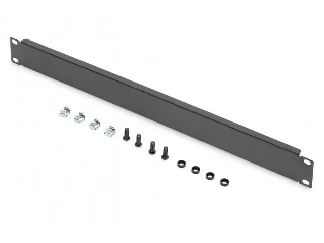 1U Blinde Afdekplaat voor 483 mm (19 inch) kasten Zwart