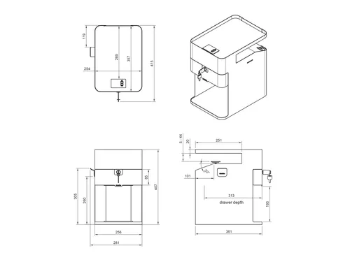 Bento desktop locker 503 Zwart