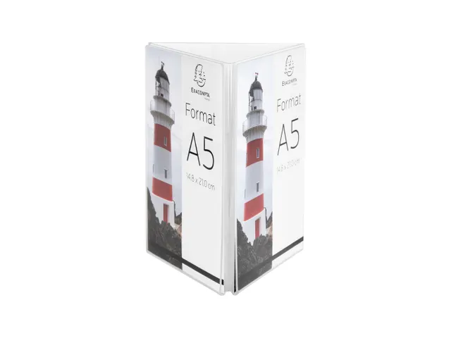 Driehoekige infostaander A5 verticaal